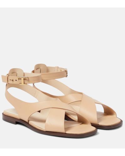 Tod's Leather Sandals - Natural