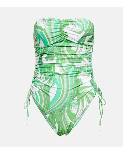 Melissa Odabash Maillot de bain bandeau Sydney imprime - Vert