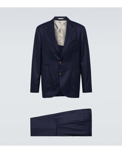 Brunello Cucinelli Anzug aus Schurwolle - Blau