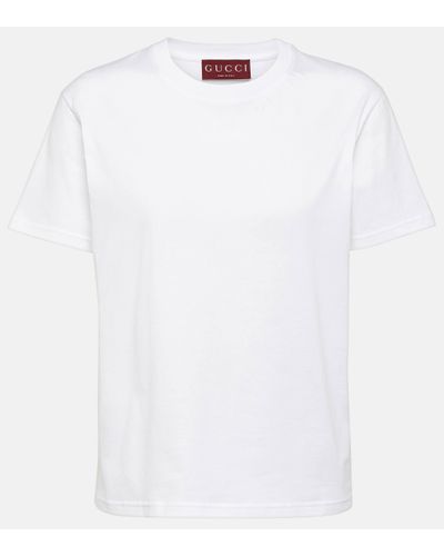 Gucci T-shirt brode en coton - Blanc