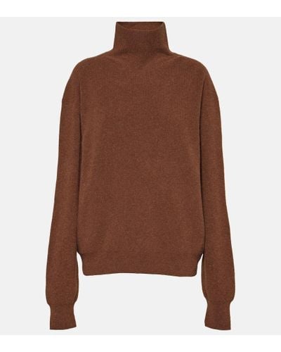 Lemaire Wool-blend Turtleneck Sweater - Brown