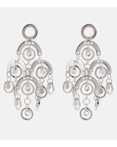 Rabanne Embellished Chandelier Earrings - Metallic