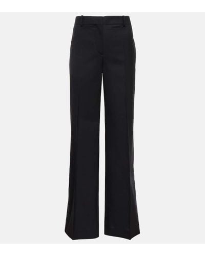 The Row Bany High-rise Wool Pants - Blue