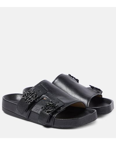 Loewe Sandali Ease in pelle - Nero