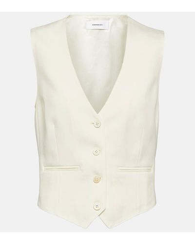 Wardrobe NYC Gilet in lana cropped - Bianco