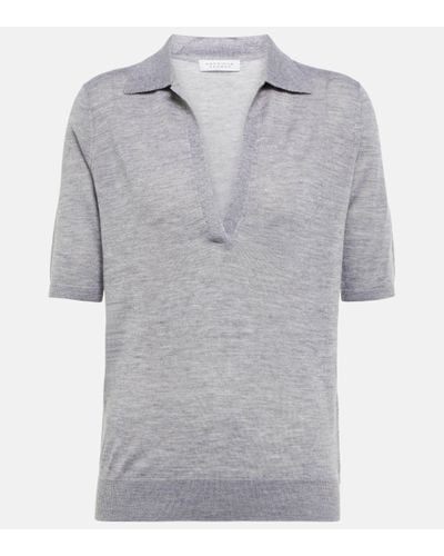 Gabriela Hearst Frank Cashmere And Silk T-shirt - Grey