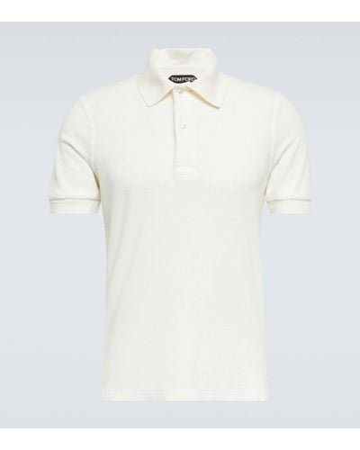 Tom Ford Towelling Polo Shirt - White