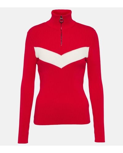 Fusalp Andromede Ribbed-knit Half-zip Jumper - Red