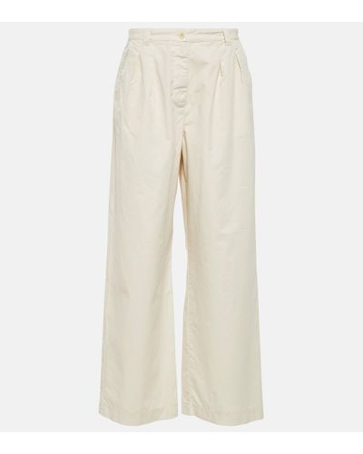 A.P.C. Wide-leg Cotton Trousers - Natural