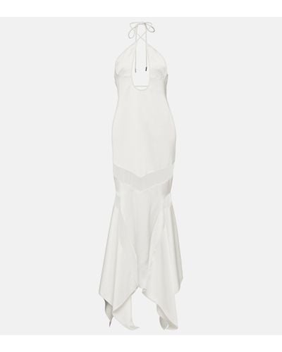 The Attico Halterneck Gown - White
