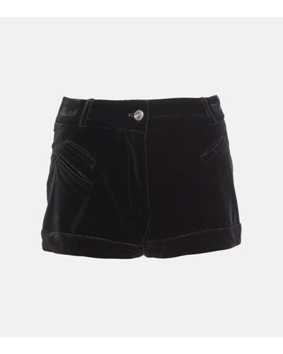 Etro Cotton Velvet Shorts - Black
