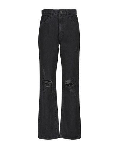 SLVRLAKE Denim High-Rise Jeans London mit weitem Bein - Schwarz