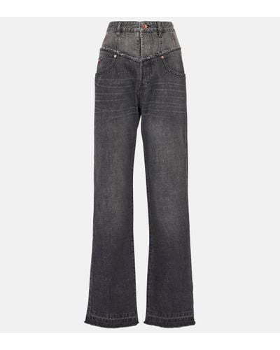 Isabel Marant High-rise Straight Jeans - Grey