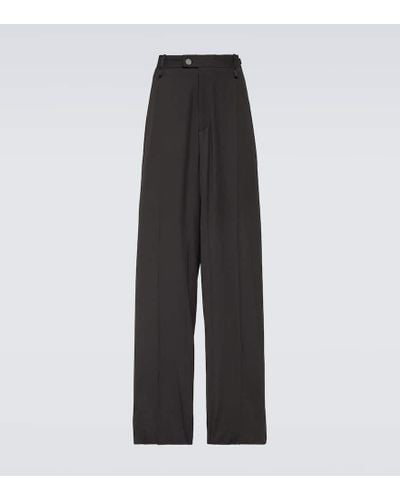 Balenciaga Skater Tailored Wool-blend Wide-leg Pants - Black