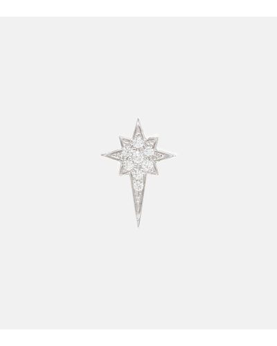 Robinson Pelham Pendiente individual North Star Small de oro de 14 ct con diamantes - Blanco