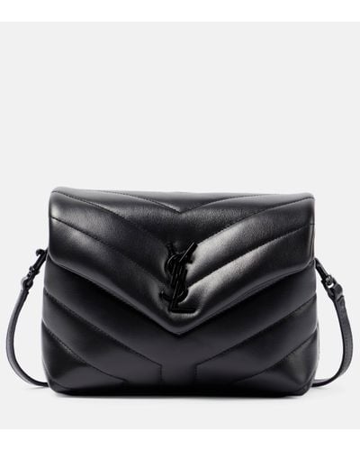 Saint Laurent Toy Loulou Matelassé Leather Crossbody Bag - Black