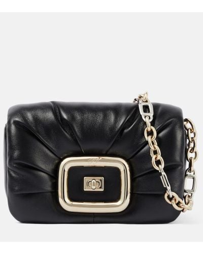 Roger Vivier Schultertasche Viv' Mini aus Leder - Schwarz