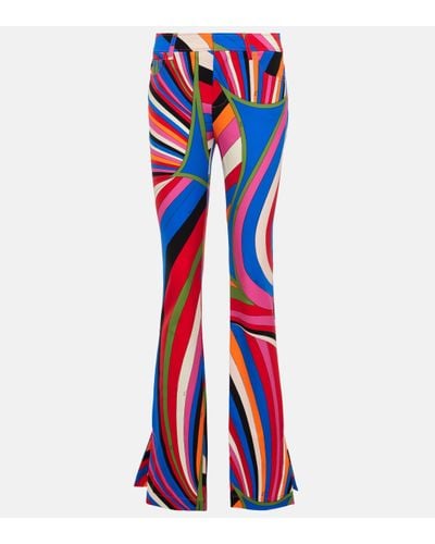 Emilio Pucci Iride Printed Flared Trousers