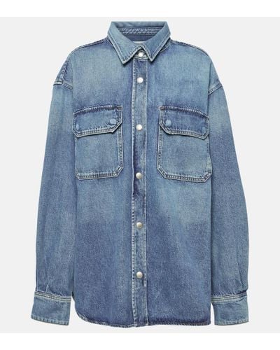 Agolde Camicia di jeans oversize Camryn - Blu