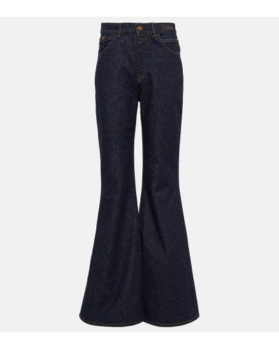Chloé Mid-Rise Flared Jeans - Blau