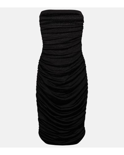 Saint Laurent Strapless Minidress - Black