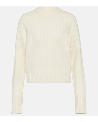 Co. Ribbed-knit Wool And Cashmere Jumper - White