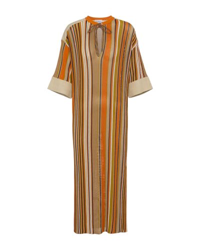 Ferragamo Striped Midi Dress - Multicolour