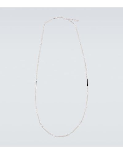 Saint Laurent Halskette Collier Tube - Weiß