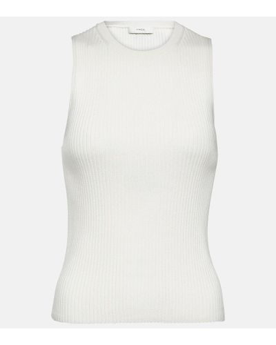 Vince Ribbed-knit Tank Top - White