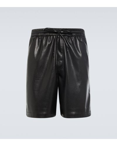Nanushka Doxxi Faux-leather Shorts - Black