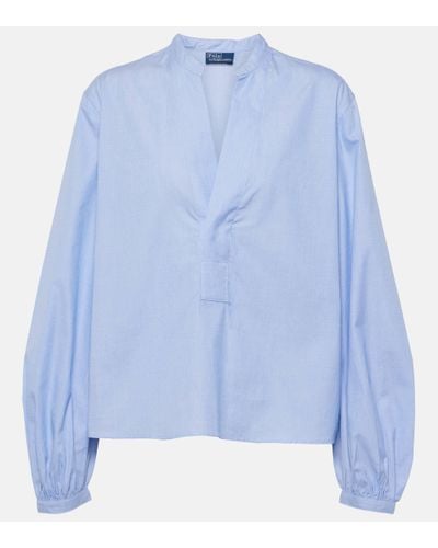 Polo Ralph Lauren Blouse en coton - Bleu