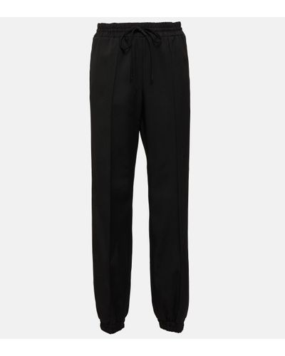 Jil Sander Virgin Wool Gabardine Trousers - Black