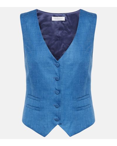 Gabriela Hearst Coleridge Wool-blend Vest - Blue