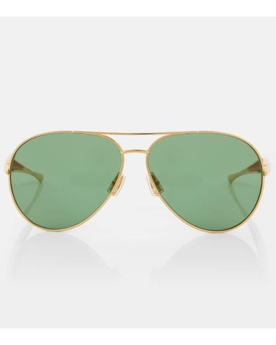Bottega Veneta Gafas de sol de aviador Sardine - Verde