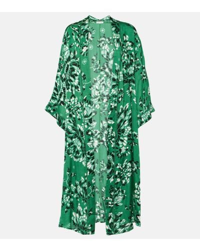 Poupette Erica Floral Beach Cover-up - Green