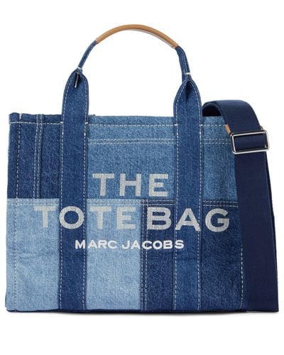Marc Jacobs Cabas The Denim Small en toile - Bleu