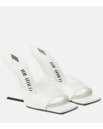 The Attico Cheope 105 Leather Mules - White