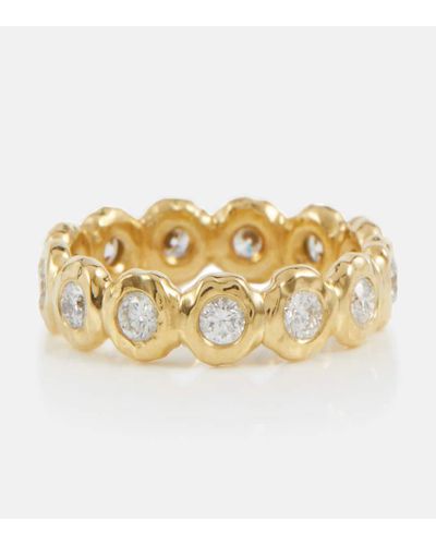 Octavia Elizabeth Ring Nesting Gem aus 18kt Gelbgold mit Diamanten - Mettallic