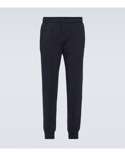 Zegna Pantalon de survetement en coton melange - Bleu