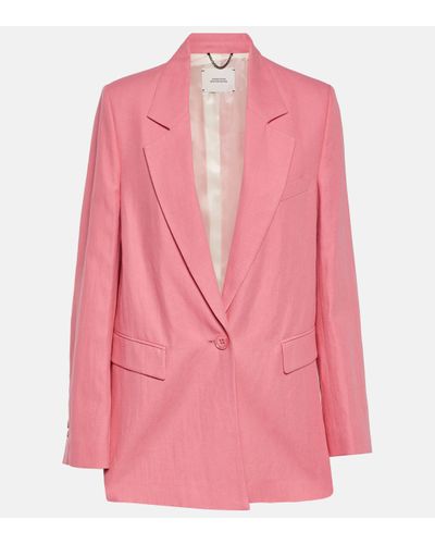 Dorothee Schumacher Colorful Lightness Cotton And Linen Blazer - Pink