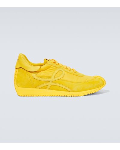 Loewe Flow Runner Leather Trainers - Yellow