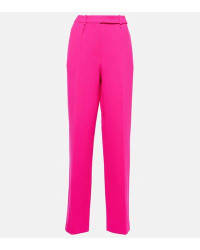 Alexandre Vauthier Wool Wide-leg Trousers - Pink