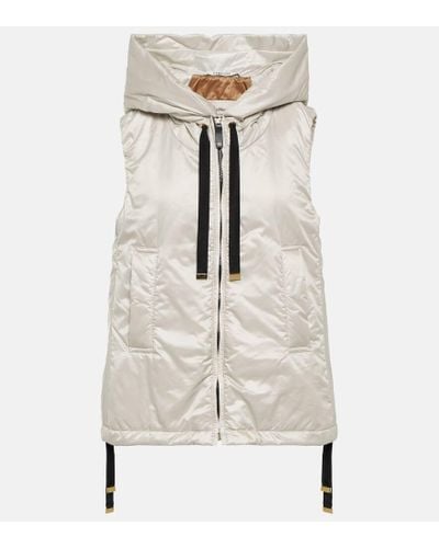 Max Mara Waterproof Quilted Nylon Short Vest - White