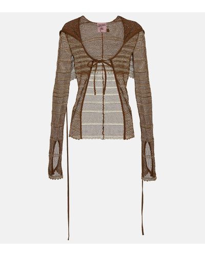 Jean Paul Gaultier X Knwls Crochet Cardigan - Natural