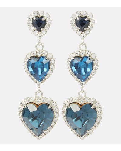 Jennifer Behr Hartley Embellished Drop Earrings - Blue