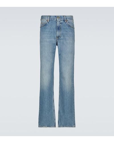 Gucci Jeans rectos con Horsebit - Azul