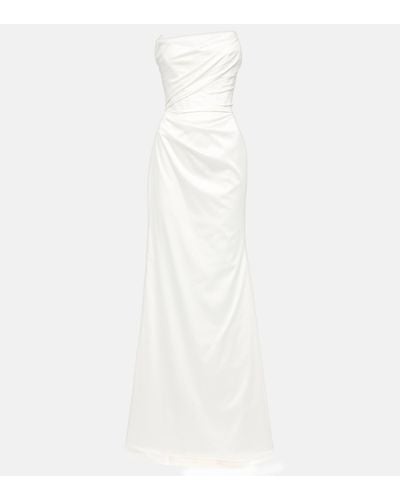 Vivienne Westwood Robe de mariee Rhea en satin et tulle - Blanc