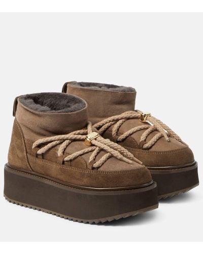 Inuikii Classic Platform Suede Snow Boots - Brown