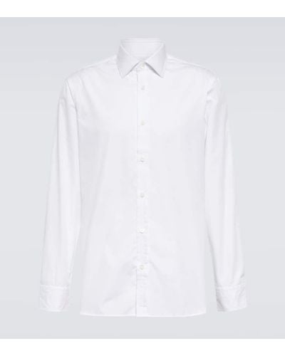 Burberry Camisa de popelin de algodon - Blanco