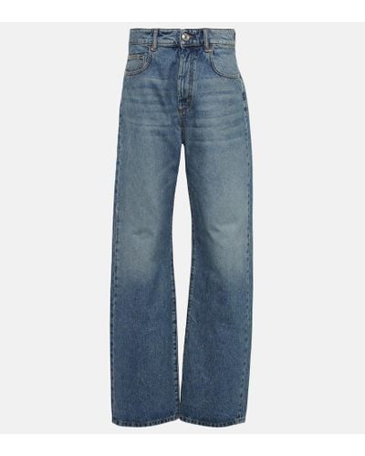Sportmax Jeans anchos Fido con tiro alto - Azul